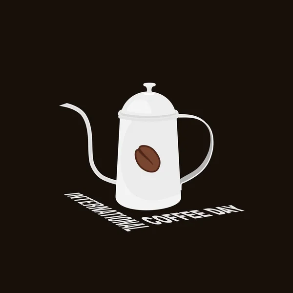 Векторная Иллюстрация Кофейника Хороший Шаблон Дизайна Кофе — стоковый вектор