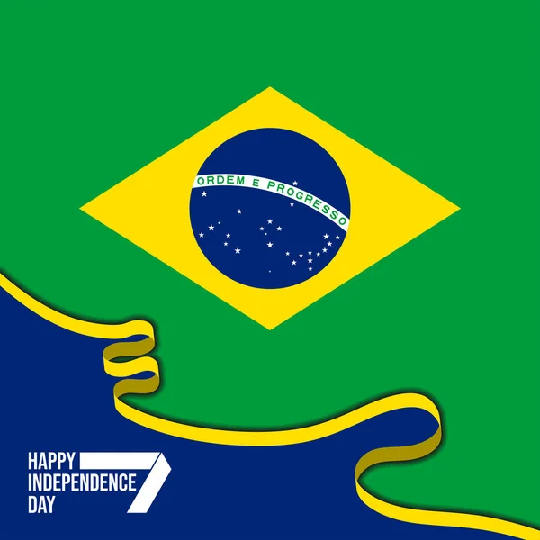 Hintergrunddesign Von Brasiliens Unabhängigkeitstag Vektor Illustration — Stockvektor