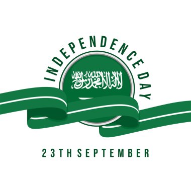 Suudi Arabistan bayrağı etrafında Bağımsızlık Günü tasarımı için Suudi Arabistan renk vektör ilüstrasyonları.