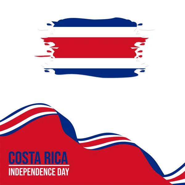 Projeto Fundo Para Dia Independência Costa Rica Setembro —  Vetores de Stock