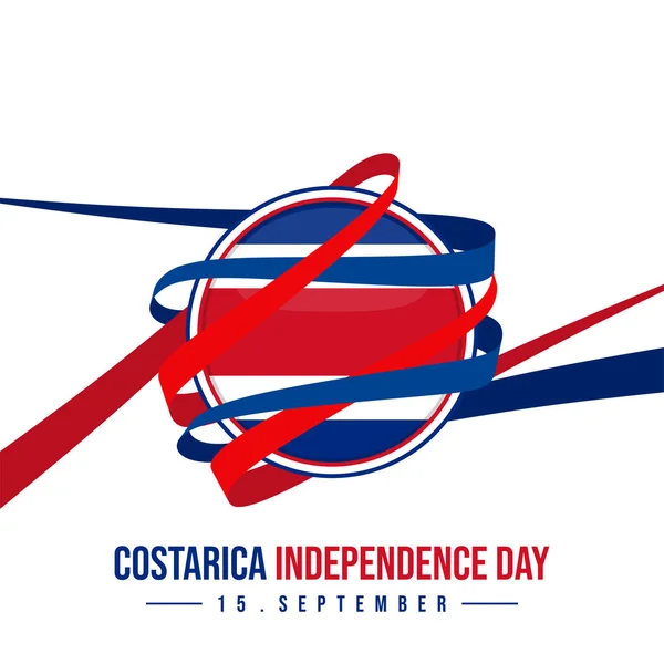 Stužka Kolem Costa Rica Kulaté Vlajky Dobrá Šablona Pro Costa — Stockový vektor