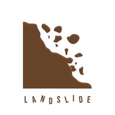 Heyelan vektör çizimi. Felaket tasarımı için iyi bir şablon