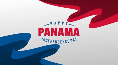 Arka plan tasarımlı Panama Bağımsızlık Gününüz kutlu olsun. Panama bayrağı renk arkaplanı