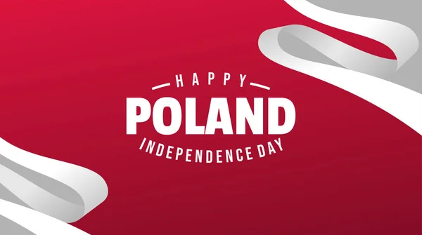Happy Poland Independence Day Pozadí Design Polsko Národní Denní Šablona — Stockový vektor