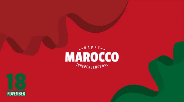 Днем Независимости Марокко Фоне Векторной Иллюстрации Флага Марокко — стоковый вектор