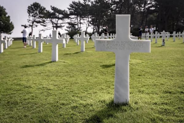 Rows Graves American Cemetery Normandy Northern France — Stock Photo, Image