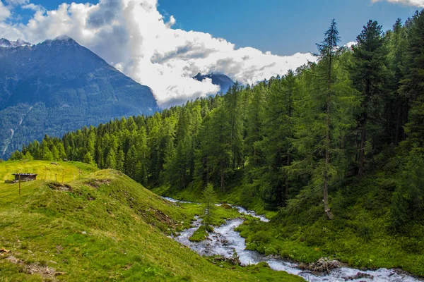 Bäche auf den Alpen Südtirols fünf — Stockfoto