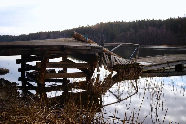 Jetty Tyresta Sweden — Stock Photo, Image