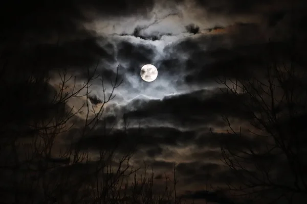 Tagundnachtgleiche Mond Von Schweden Aus Gesehen — Stockfoto