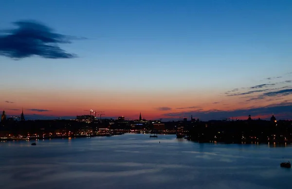 Cielo Notturno Estivo Skyline — Foto Stock