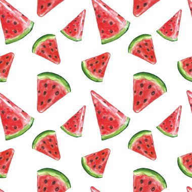 Karpuz dilim dikişsiz desen. Yaz olgun meyve arka plan. Sulu meyve baskı.
