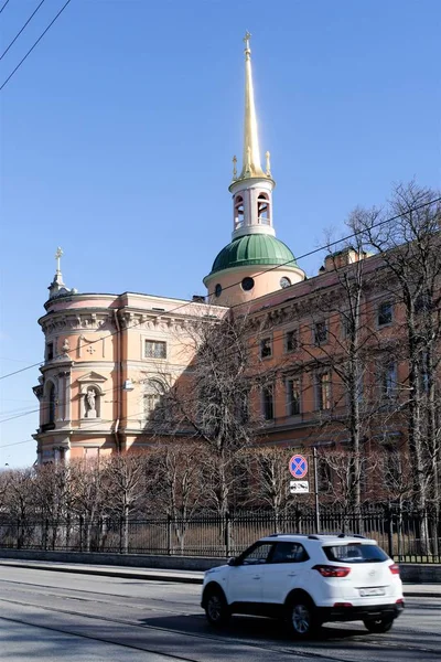 San Petersburgo Rusia Abril 2019 Vista Del Castillo Mikhailovsky Desde — Foto de Stock