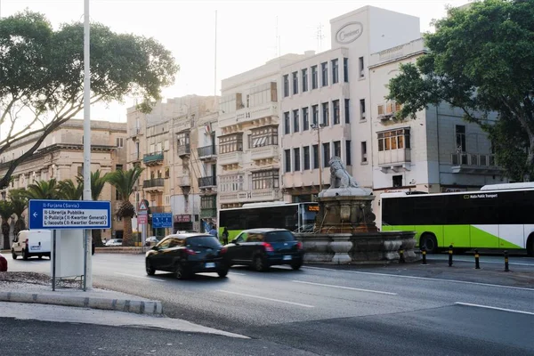 Флориана Мальта Август 2019 Года Вид Вход Главную Улицу Города — стоковое фото