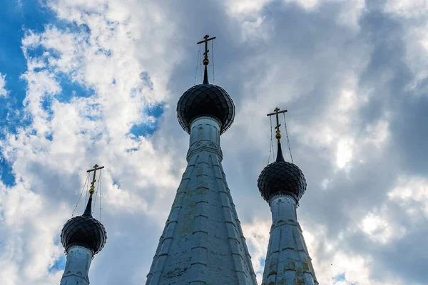 Ρωσία Uglich Ιούλιος 2020 Thundercloud Πάνω Από Τους Θόλους Του — Φωτογραφία Αρχείου