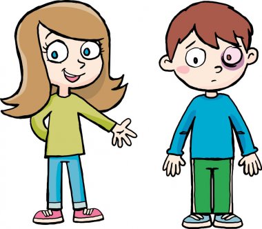 kız nasıl çocuk gözünü incittiğini açıklıyor