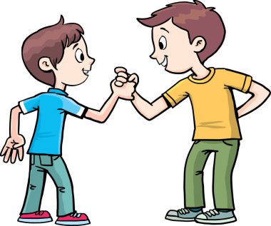 iki iki erkek el sıkışmak ve karşılıklı memnuniyeti konusunda bir anlaşmaya varmak