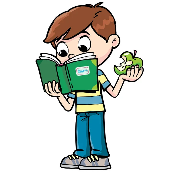 Çocuk kitap ve elma ile