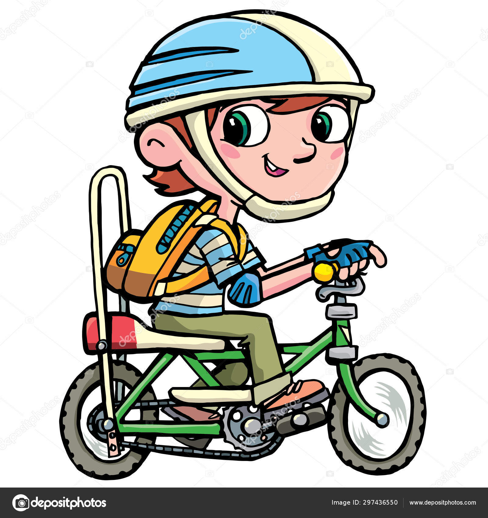 소년은 년대에서 소년의 자전거를 스톡 벡터 - ©duxpavlic.gmail.com 297436550, image size:1600x1700