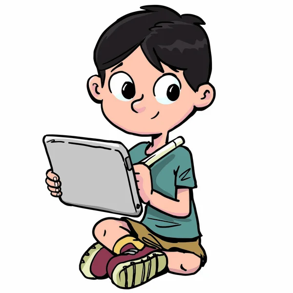 küçük çocuk tablet çizebilirsiniz