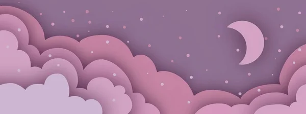 Hermosas Nubes Esponjosas Sobre Fondo Cielo Polvoriento Ilustración Estilo Corte —  Fotos de Stock