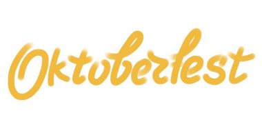 Oktoberfest el yazısı. Tebrik kartları ve afişler için tasarım. Bira Festivali. Şablon kutlaması tasarla. Dijital illüstrasyon.