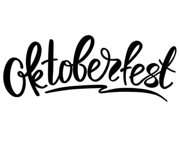 Letras Manuscritas Oktoberfest Diseño Para Tarjetas Felicitación Póster Festival Cerveza —  Fotos de Stock