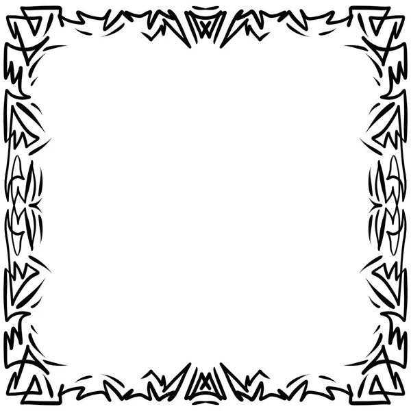 Lassic Doodle Style Frame Black White Color — Stock Photo, Image