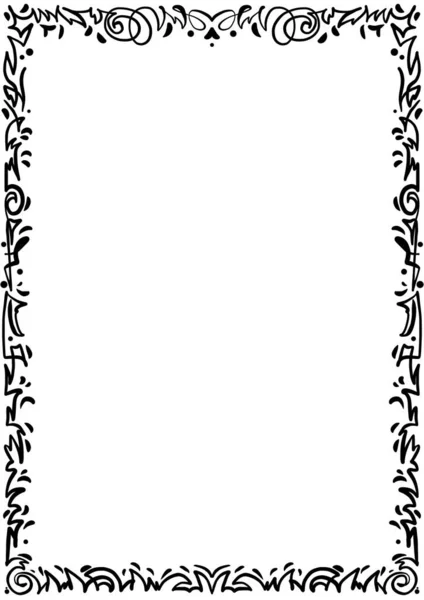 Lassic Doodle Style Frame Black White Color — Stock Photo, Image