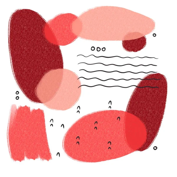 Ilustração Pintada Mão Minimalista Criativa Para Decoração Parede Cartão Postal — Fotografia de Stock