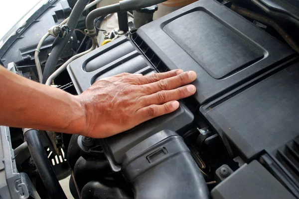 Motorsysteem Onderhoud Motor Controleren Auto Verzorgings Apparatuur — Stockfoto