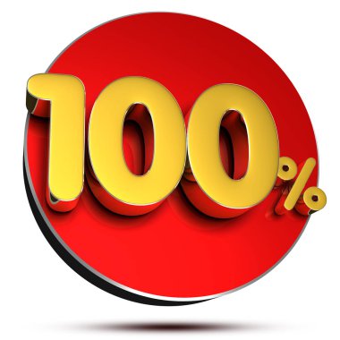 Beyaz arka planda yüzde 100 3d render. (Kırpma Yolu ile).