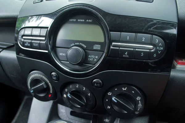 Auto Dashboard Radio Richtingaanwijzer Spiegelsysteem Ander Paneel — Stockfoto