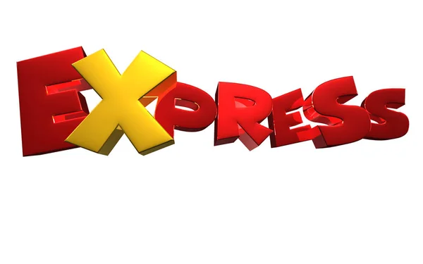 Express Rendering Auf Weißem Hintergrund Mit Clipping Pfad — Stockfoto