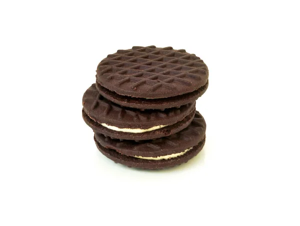 Oreo und Sahne.mit Schneideweg. — Stockfoto