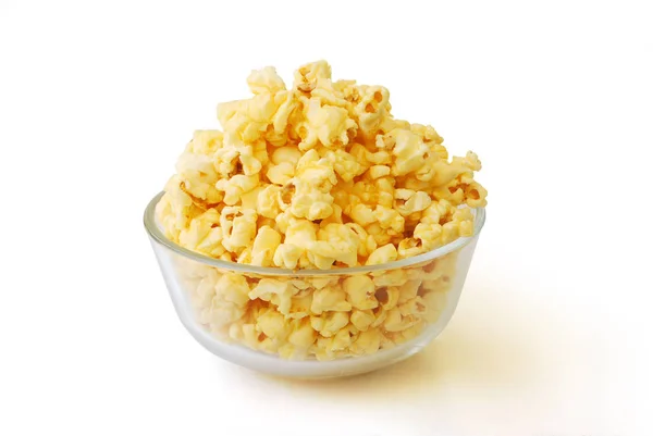 Popcorn Butter Süß Und Köstlich Platz Türmt Sich Auf Einem — Stockfoto