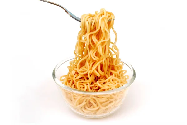 Instant Noodles White Background — Stock Photo, Image