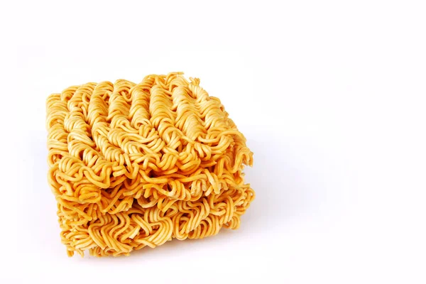 Instant Noodles Witte Achtergrond Stockafbeelding