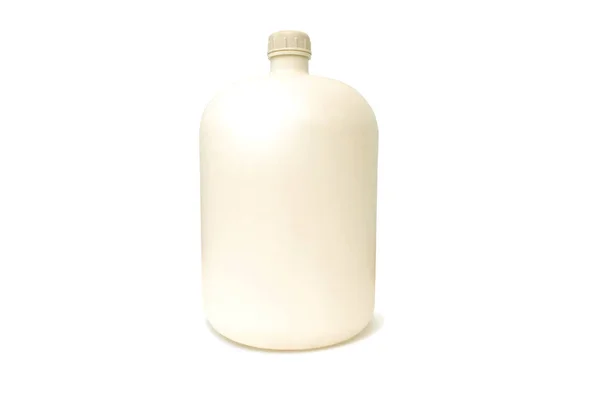 Bouteille Opaque Bouteille Eau Litres Sur Fond Blanc — Photo