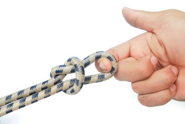 Beyaz arka planda elastik kayış.