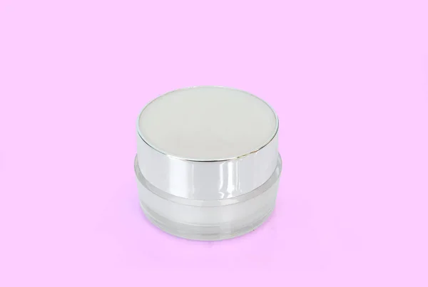 Embalaje Crema Facial Blanca Sobre Fondo Blanco Con Ruta Recorte — Foto de Stock