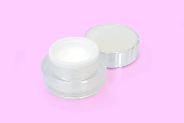 White Face Cream Packaging White Background Clipping Path — Stock Photo, Image