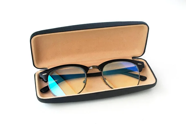 Blaue Brille Filterbox Auf Weißem Hintergrund — Stockfoto