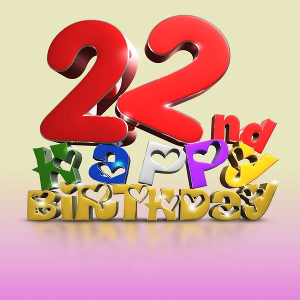 Happy Birthday Creamy Pink Tone Background Clipping Path — Stock Photo, Image