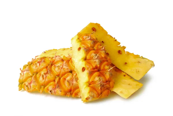 Peau Ananas Fraîche Sur Fond Blanc Avec Chemin Coupure — Photo