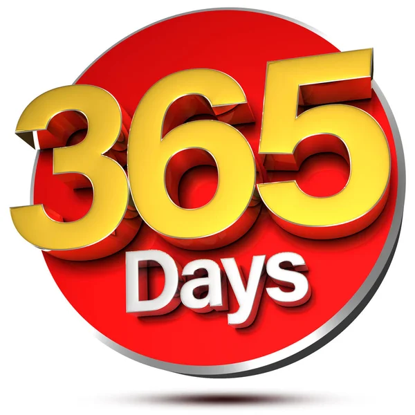 365 gün beyaz arka planda 3D render. (kırpma yolu ile).