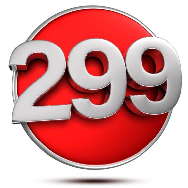 Beyaz arka plan üzerinde 299 3d render. (Kırpma Yolu ile).