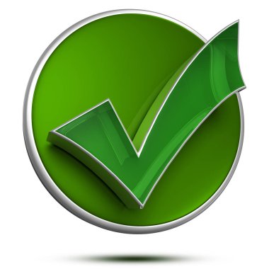 Beyaz arka planda 3d oluşturma yı işaretleyin. (Kırpma Yolu ile).