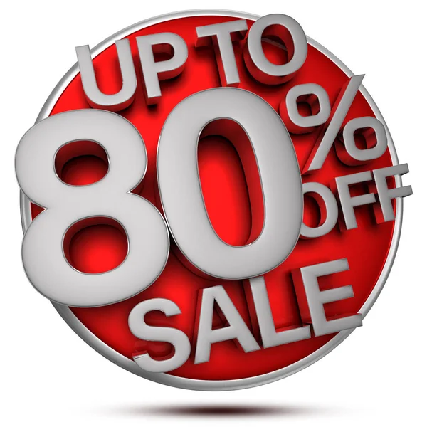 Percent Sale Rendering White Background Clipping Path — Stock Photo, Image