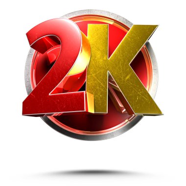 Kırmızı çemberin dışında süzülen 3D çizim 2k beyaz zemin üzerinde izole edilmiş. (Kırpma Yolu ile).