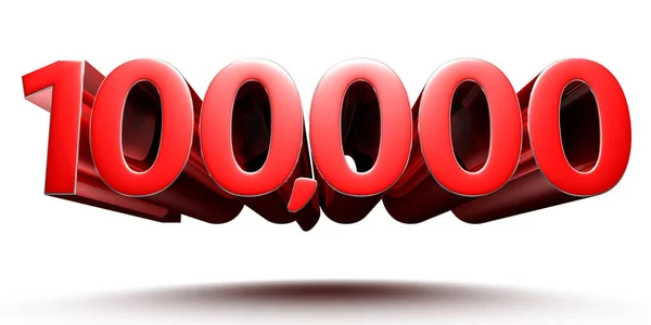Иллюстрация 100 Тысяч Красных Выделенных Белом Фоне Clipping Path — стоковое фото